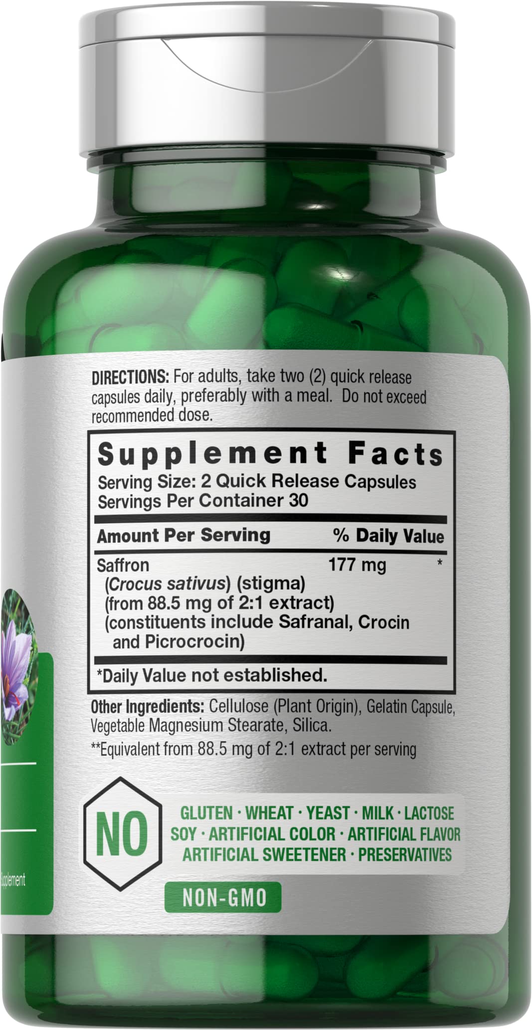 Horbäach Saffron Extract Capsules - 60 Capsules - image 2