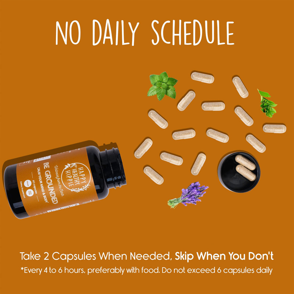 Happy Healthy Hippie Be Grounded Stress Relief Supplement - 60 Capsules - image 6