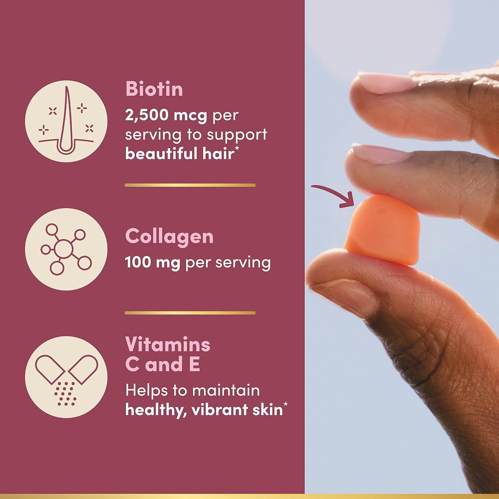 Nature's Bounty Optimal Solutions Hair, Skin & Nail Collagen Gummies - 200 Count - image 4