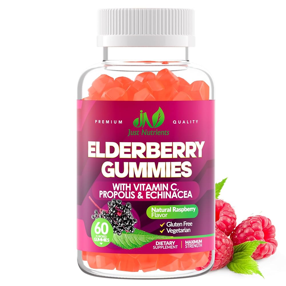 Just Nutrients Elderberry Gummies with Vitamin C & Echinacea - 60 Gummies