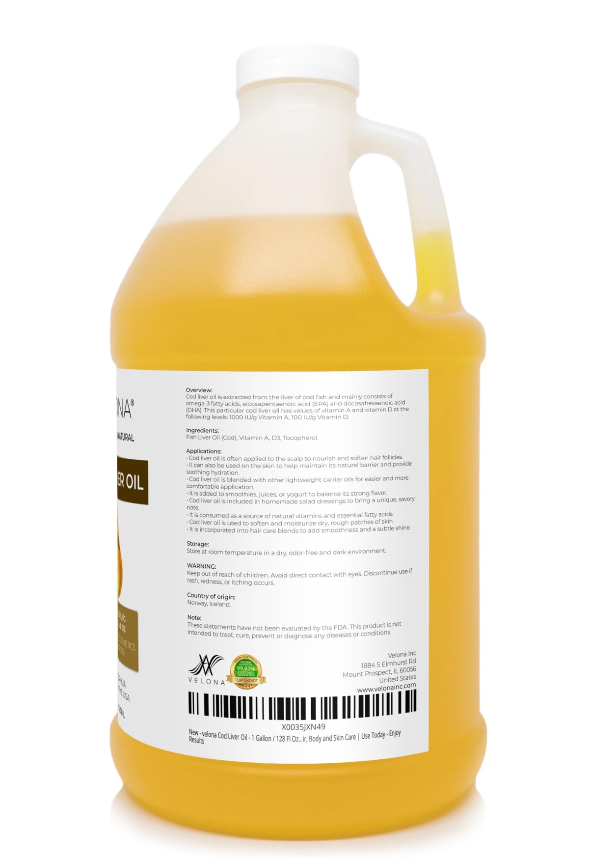 velona Cod Liver Oil - 2 oz - 7 lb