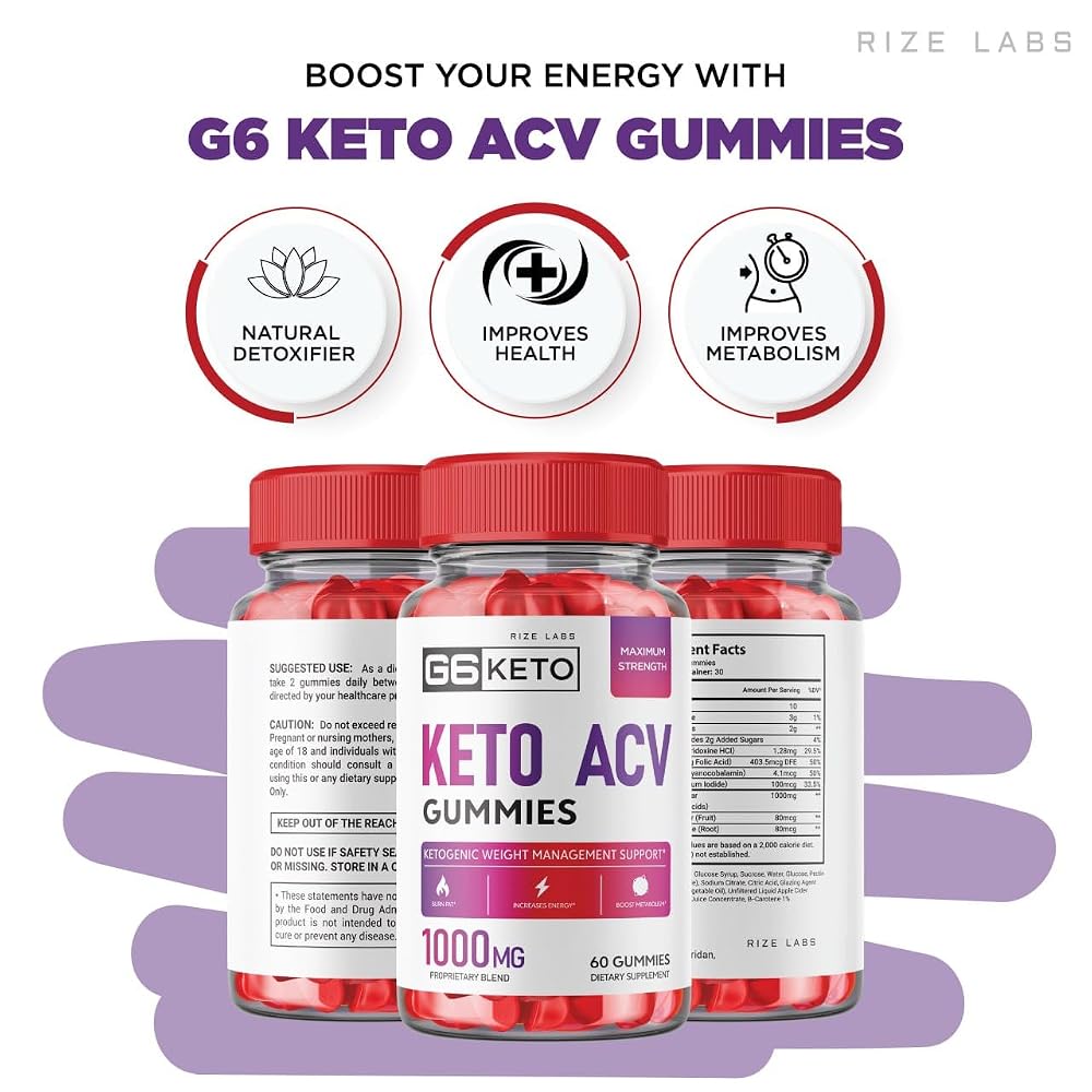 rize labs G6 Keto ACV Gummies Weight Loss Support - 300 Gummies - image 3