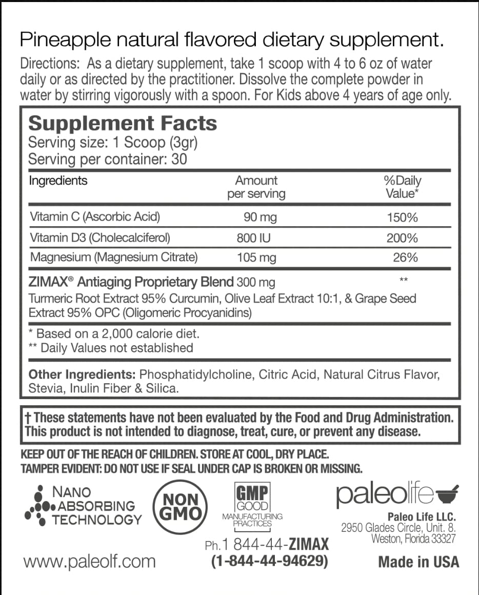 Paleolf Zimax Junior Antioxidant Powder for Children 4-16 Years - 90g - image 4