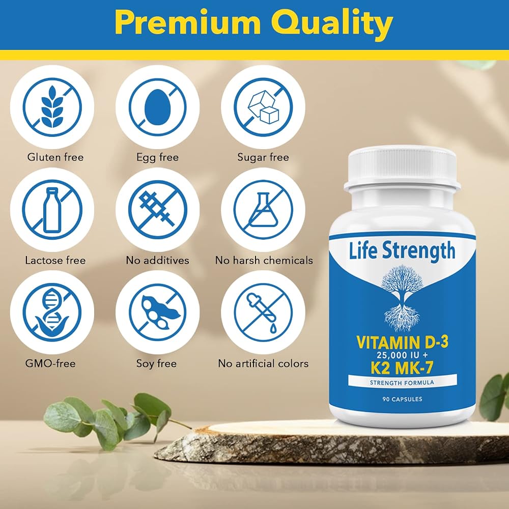 LifeStrength Vitamin K2 MK7 + D3 25,000 IU Supplement - 60 Capsules - image 5
