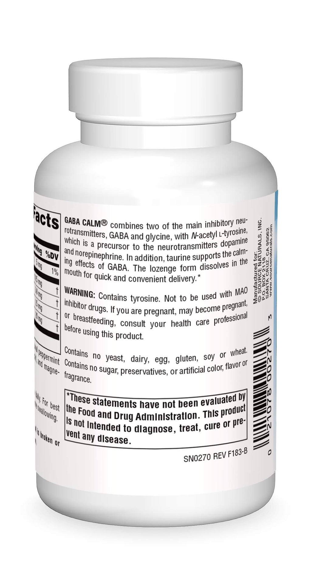 Source Naturals GABA Calm, Peppermint