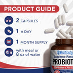 Surebounty Probiotic for Men & Women 200 Billion CFU - 60 Vegetarian Capsules - image 5