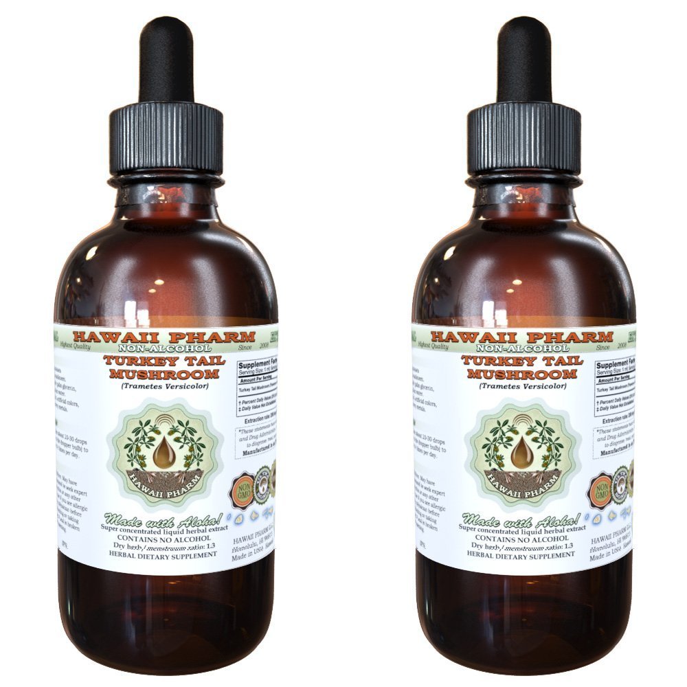 Hawaii Pharm Turkey Tail Mushroom (Trametes versicolor) Alcohol-Free