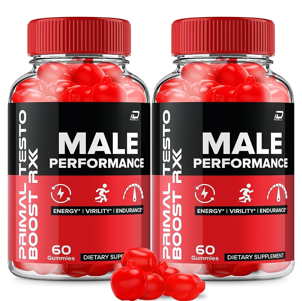 Indelo Primal Testo Boost RX ACV Gummies for Men - 120 Gummies