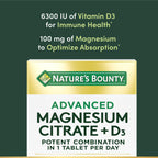 Nature's Bounty Advanced Vitamin D3 with Magnesium Citrate - 90 Tablets - image 3