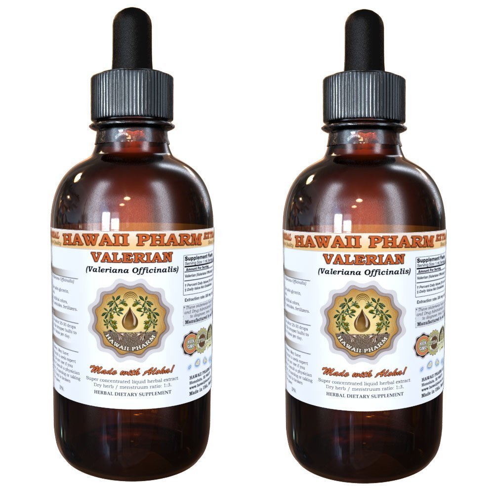 Hawaii Pharm Valerian Root Liquid Extract - 2 fl oz (Pack of 2)