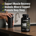 NutraBio ZMA Zinc Magnesium Vitamin B6 for Sleep & Recovery - 90 Capsules - image 3
