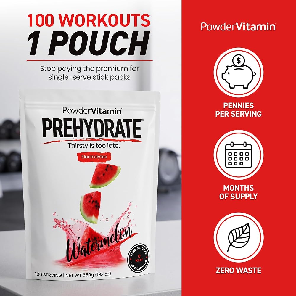 PowderVitamin Electrolytes Powder Plus Watermelon - 100 Servings - image 4