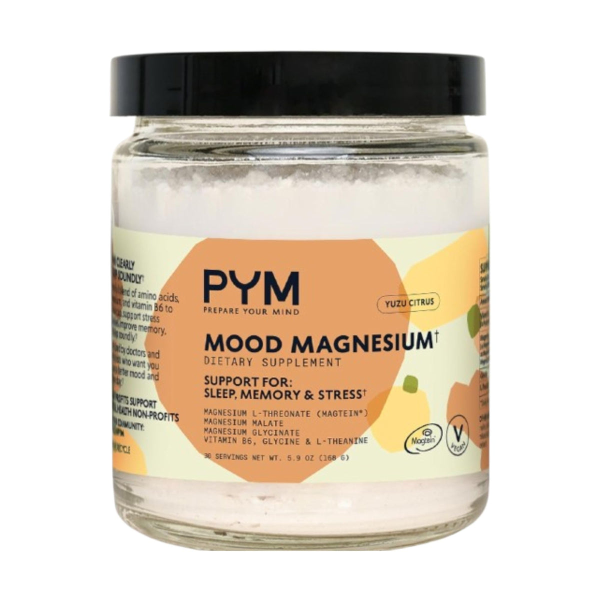 PYM Health Mood Magnesium Powder for Sleep & Stress - 30 Servings