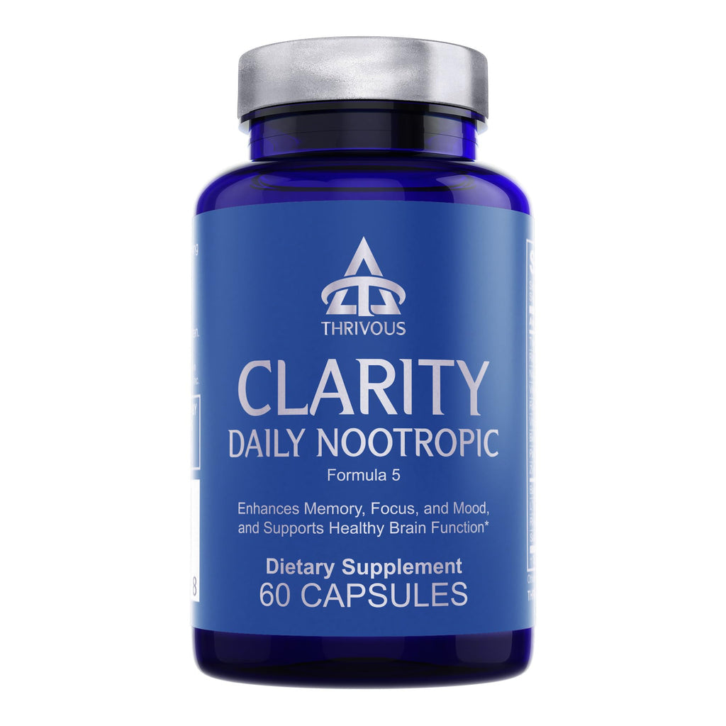 Thrivous Clarity Daily Nootropic Cognitive Support - 60 Vegan Capsules