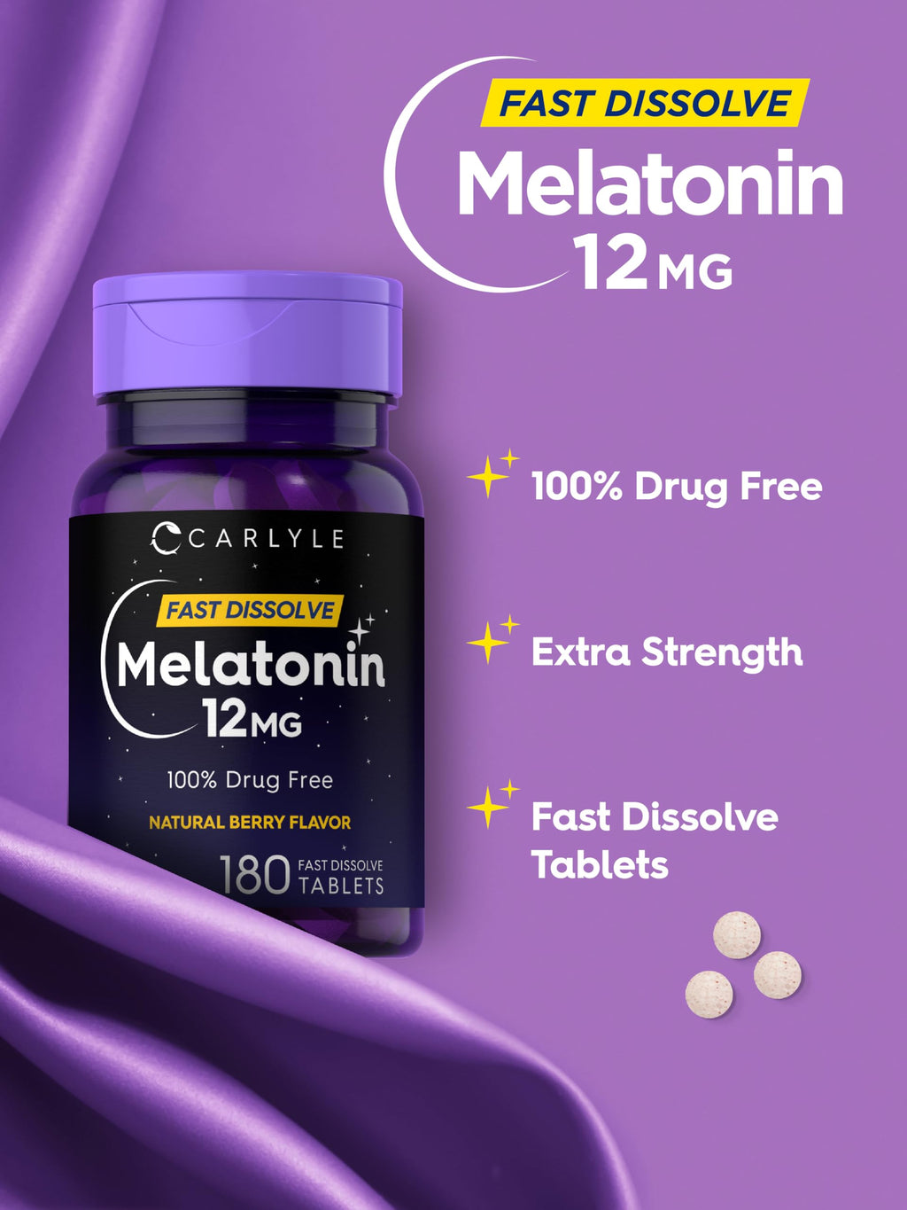 Carlyle Melatonin 12 mg Fast Dissolve