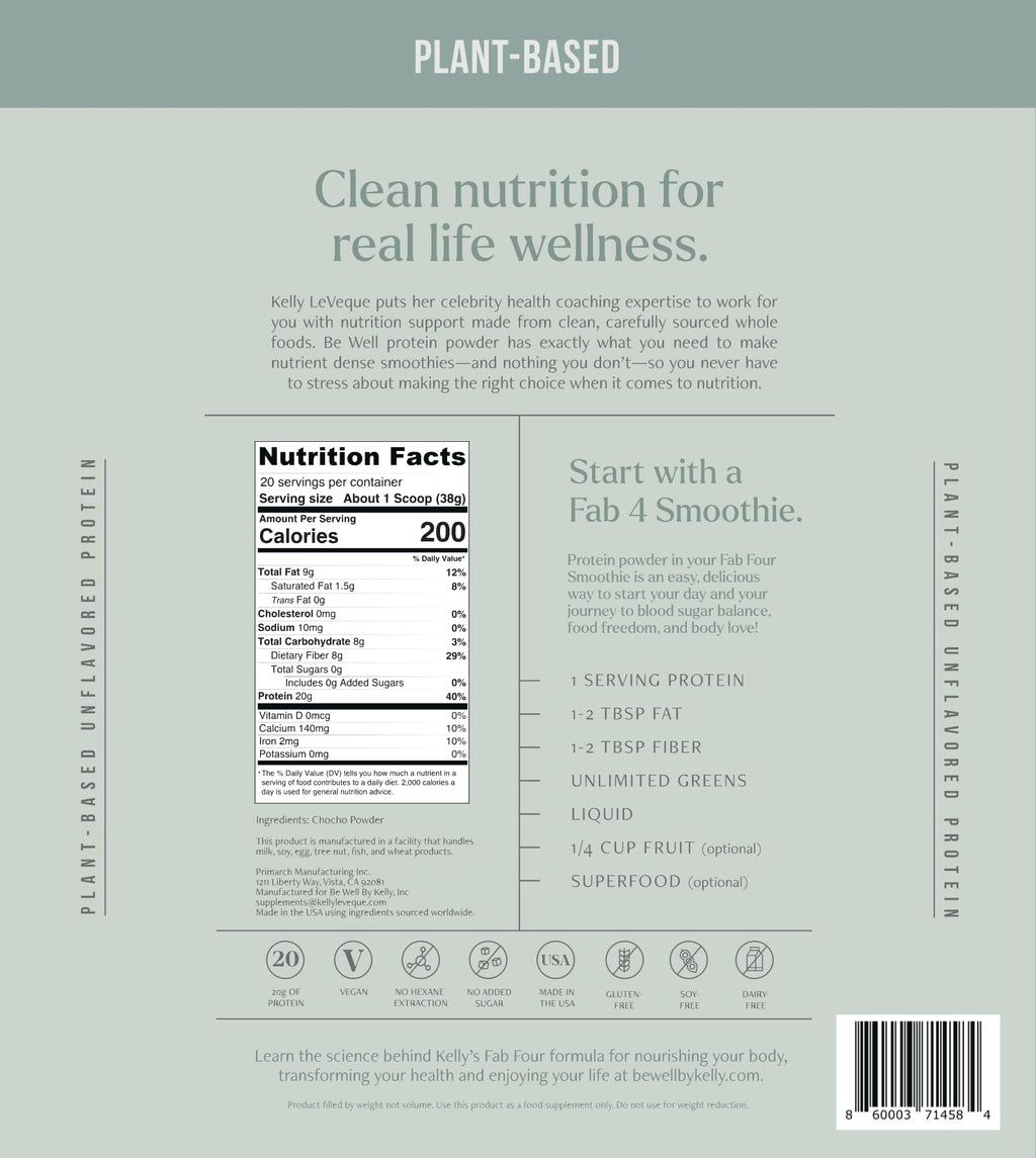 Be Well by Kelly Plant-Based Protein Powder