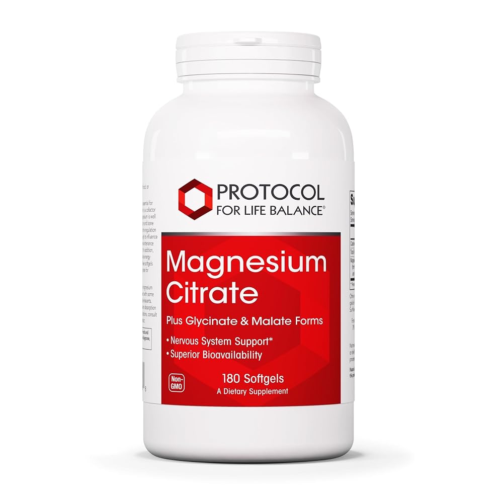 Protocol for Life Balance Magnesium Citrate Plus Glycinate - 180 Softgels