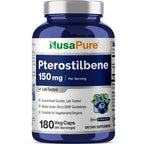 NusaPure Pterostilbene 150mg Vegan - 180 Vegetarian Capsules