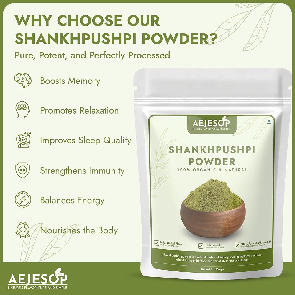 AEJESOP Shankhpushpi Powder for Memory & Digestion - 200g - image 3