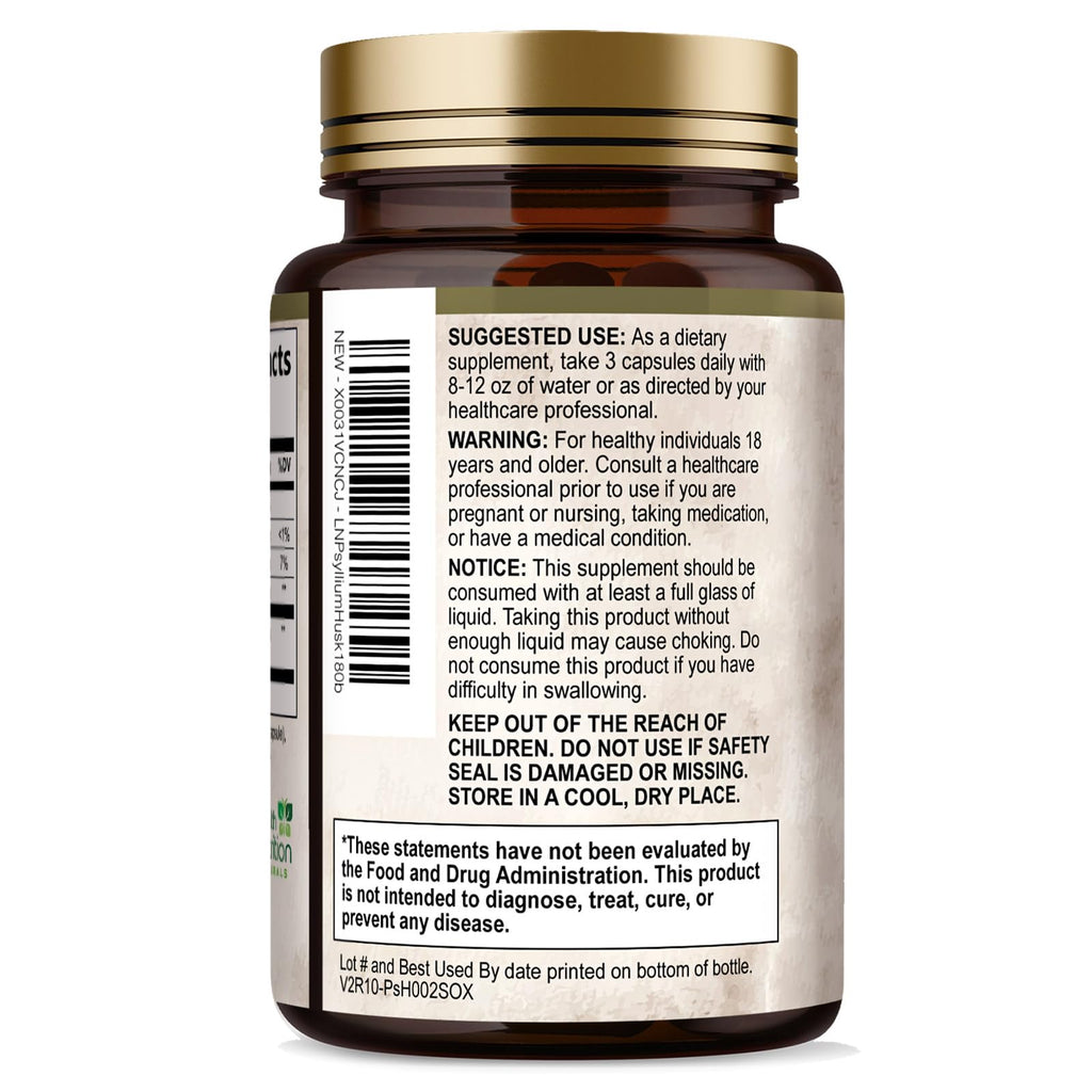 Health Nutrition Naturals Psyllium Husk Capsules - Psyllium Husk