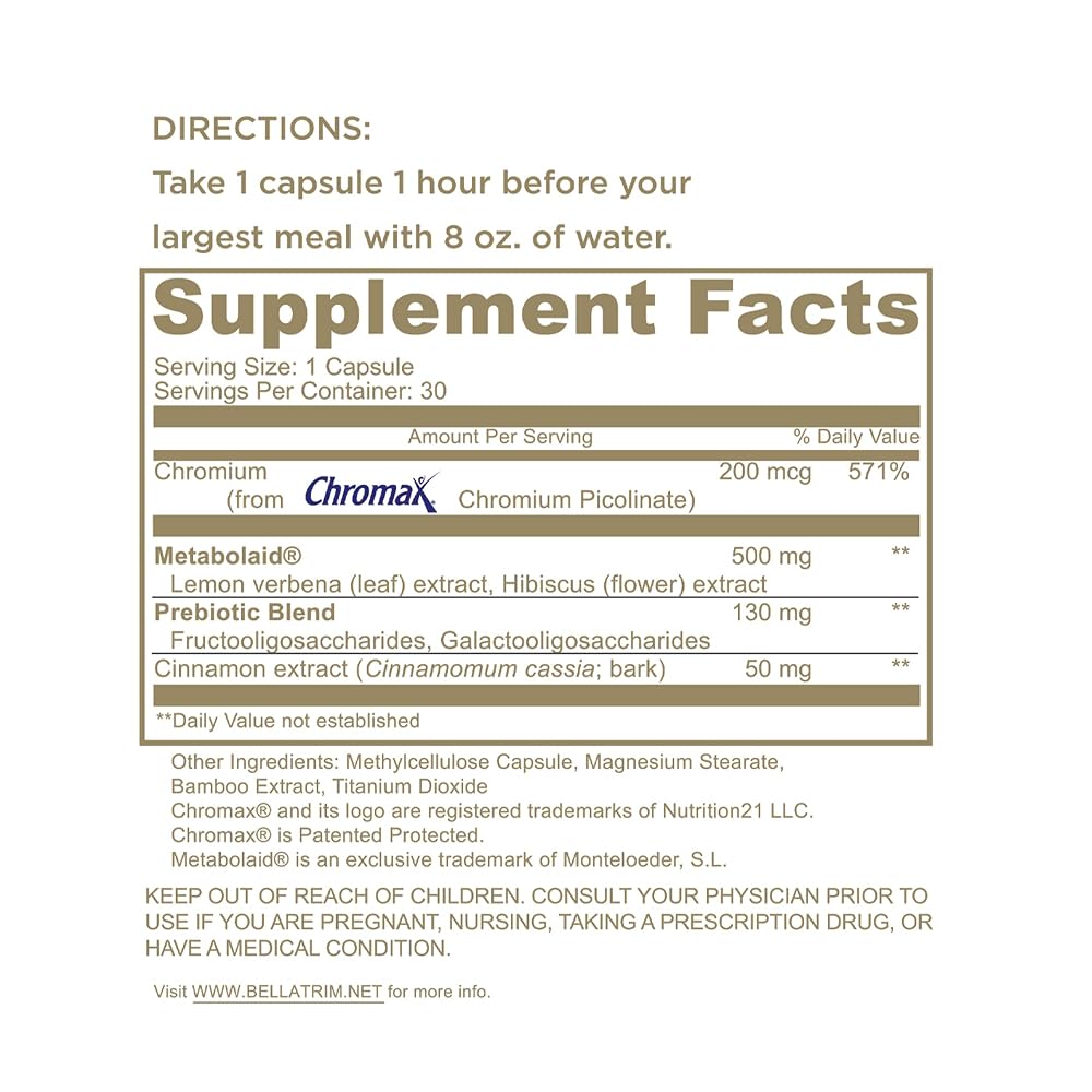 Bella Grace BellaTrim Weight Support Supplement - 30 Capsules - image 7