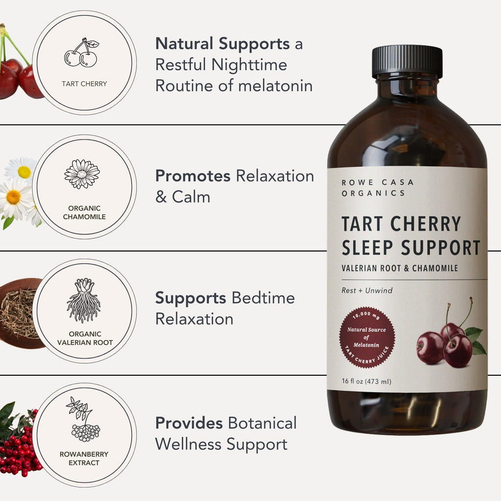 Rowe Casa Organics Tart Cherry Sleep Support with Valerian Root - 16 fl oz - image 4