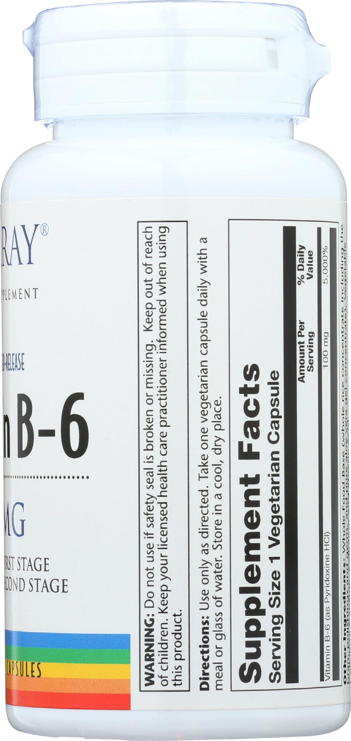 Solaray Vitamin B6 100mg Timed Release - 60 Capsules - image 6