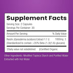 ENCAPSULATE Reishi 1000mg Mushroom Extract - 60 Vegan Capsules - image 2