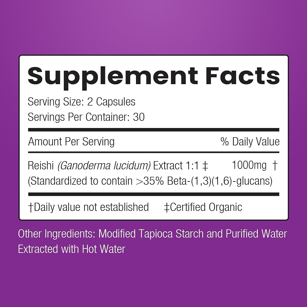 ENCAPSULATE Reishi 1000mg Mushroom Extract - 60 Vegan Capsules - image 2
