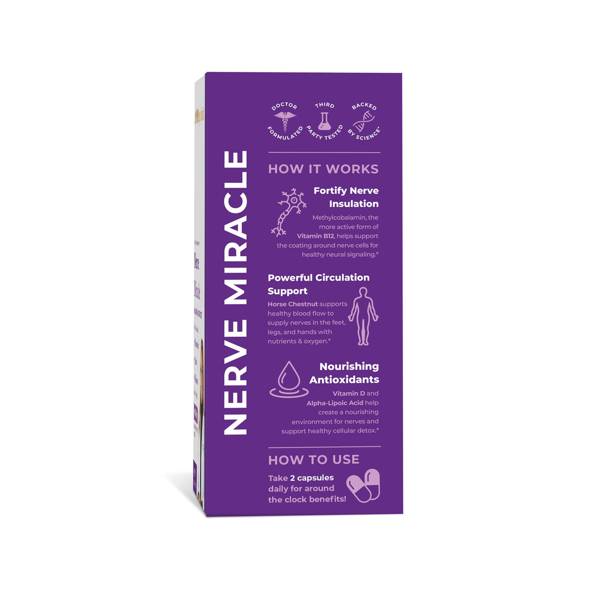 Pharmaganics Nerve Miracle Maximum Strength Supplement - 1 Count - image 2