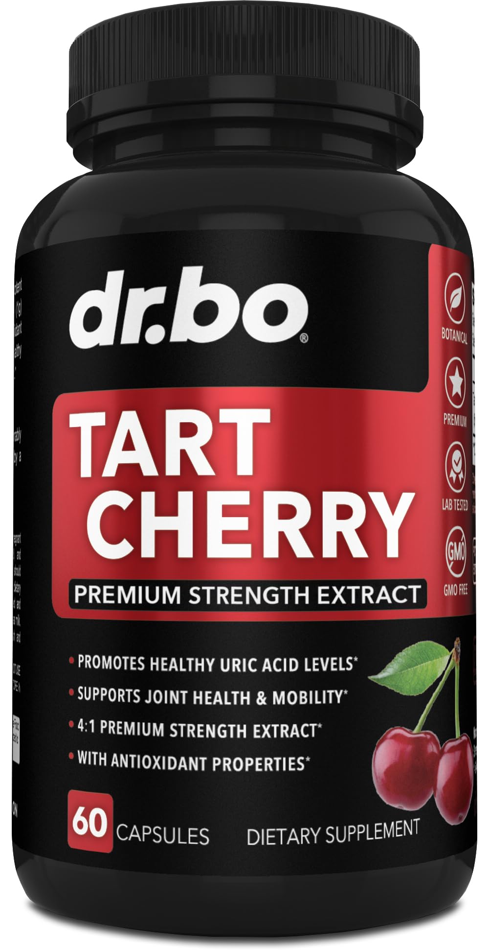 DR. BO Tart Cherry Extract Capsules Antioxidant - 60 Capsules