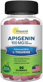 aSquared Nutrition Apigenin 100mg with L-Theanine Gummies - 90 Count