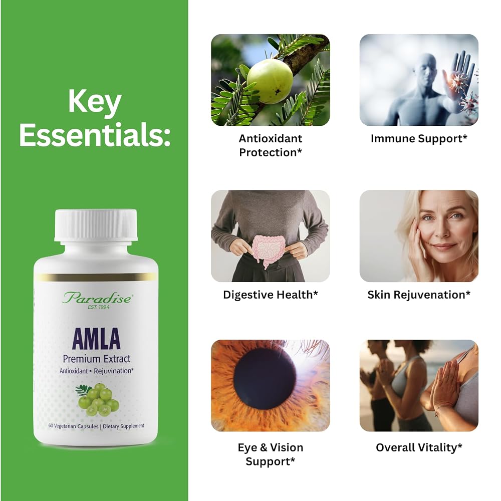 Paradise Herbs Amla 250 mg Whole Spectrum - 60 Capsules - image 2