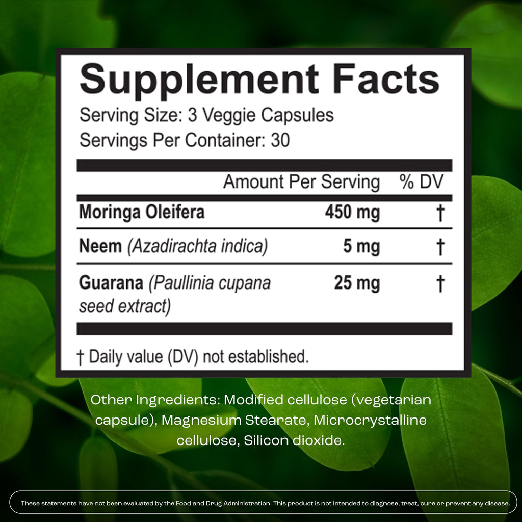 NIWALI Moringa Oleifera Leaf Nutritional Supplement - 90 Capsules - image 9