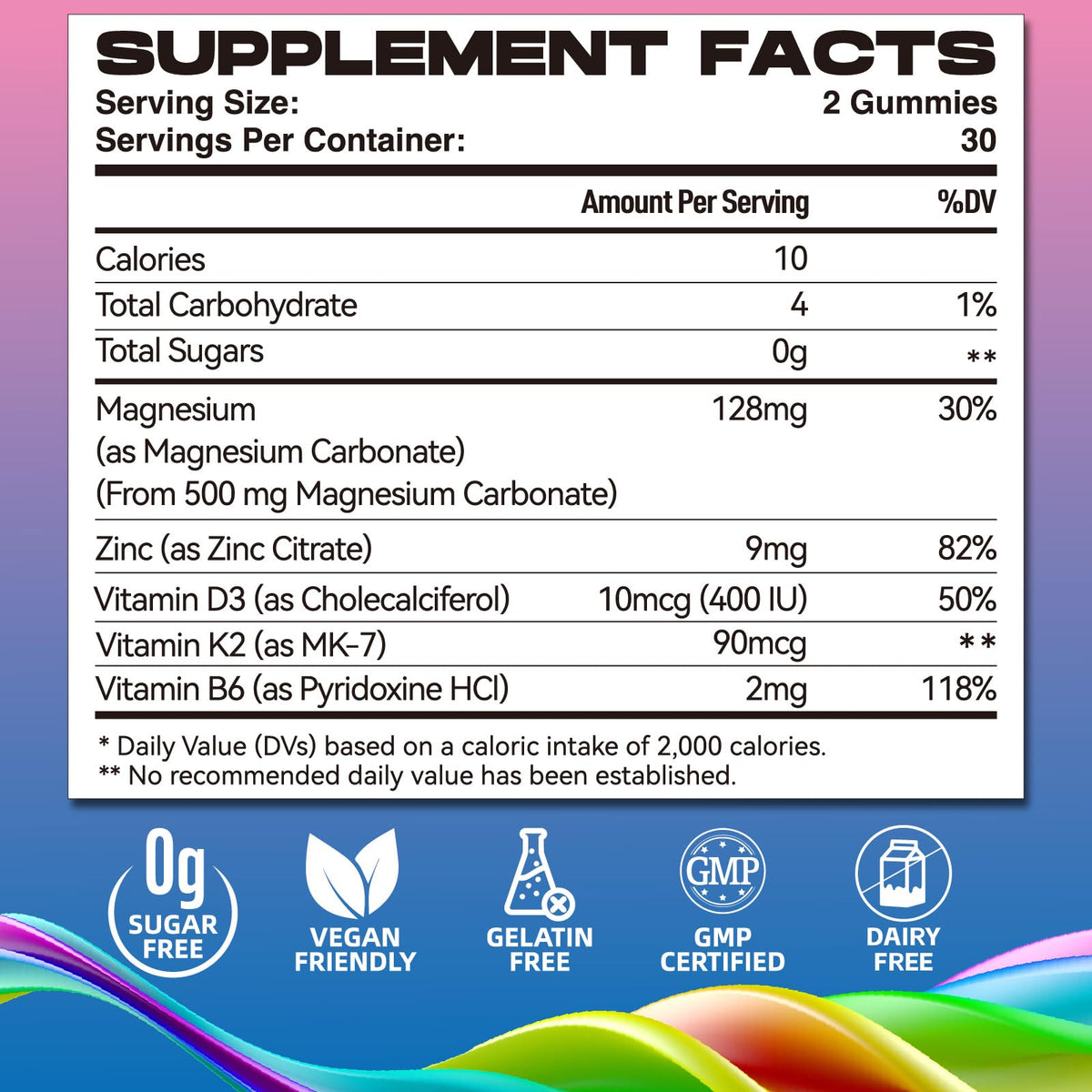 Elysx Magnesium Carbonate 500mg Gummies - 60 Gummies - image 2