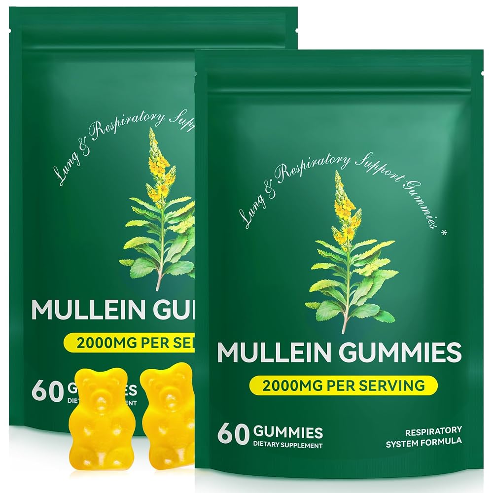 Ruduwu Mullein Gummies for Lung Support - 120 Gummies