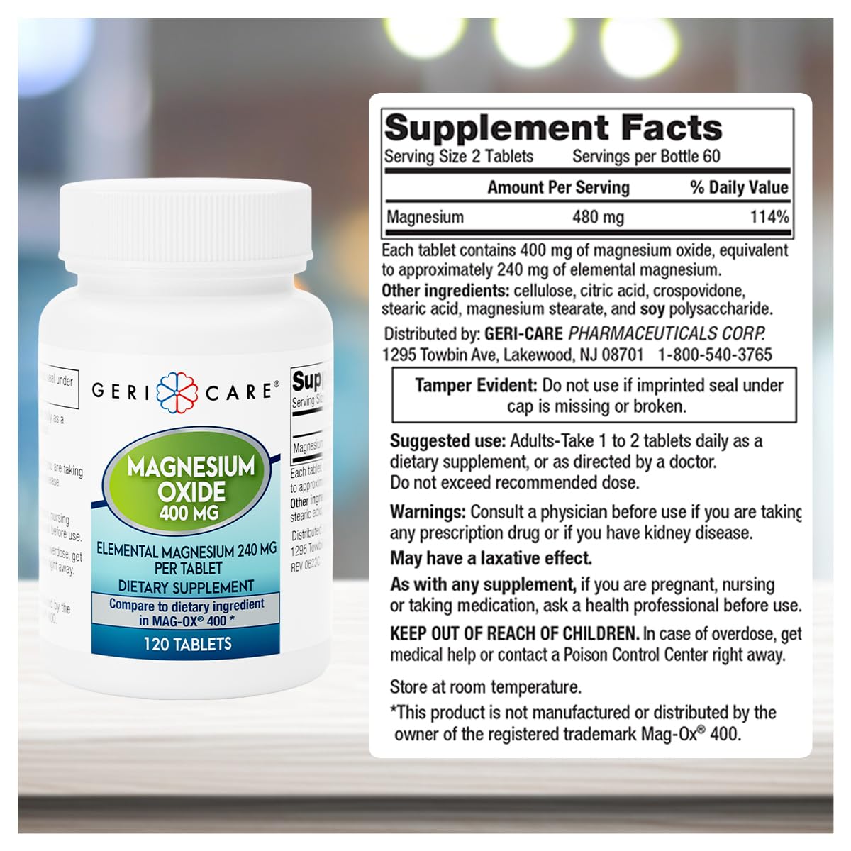 GeriCare Magnesium Oxide Supplement