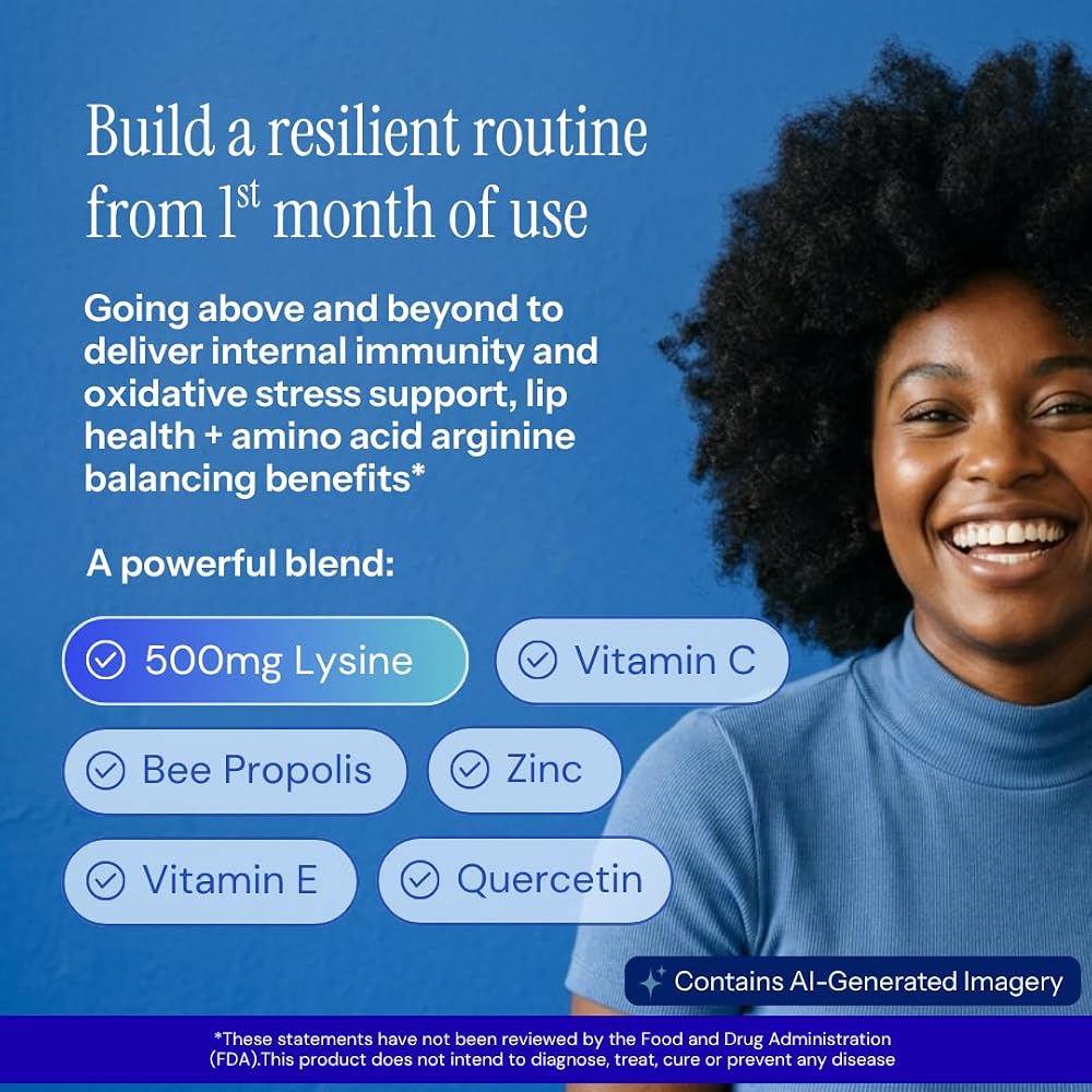 Herstat L-Lysine & Propolis Immune Support - 60 Capsules - image 5