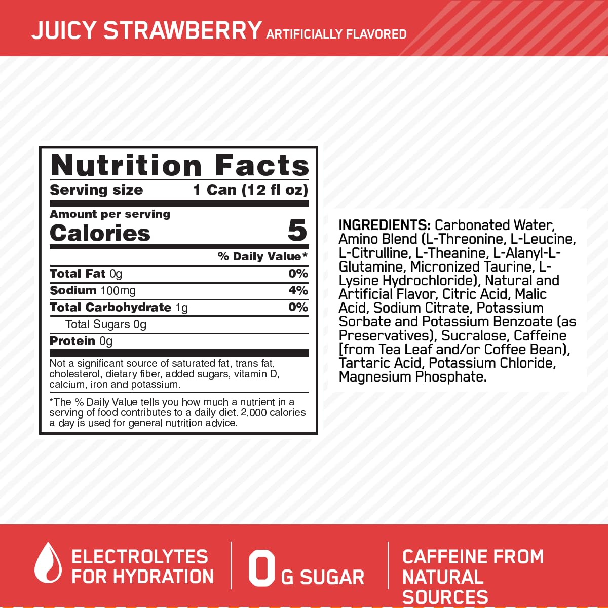 Optimum Nutrition Essential Amino Energy Sparkling Hydration Drink