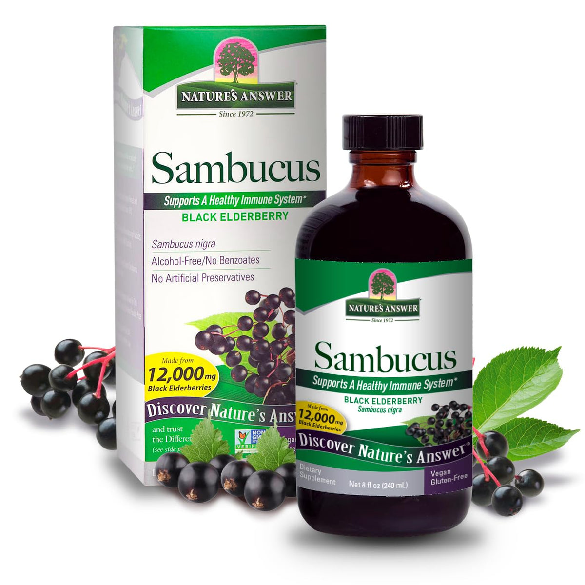 Nature's Answer Sambucus Black Elderberry Extract Immune Support - 8 Fl Oz