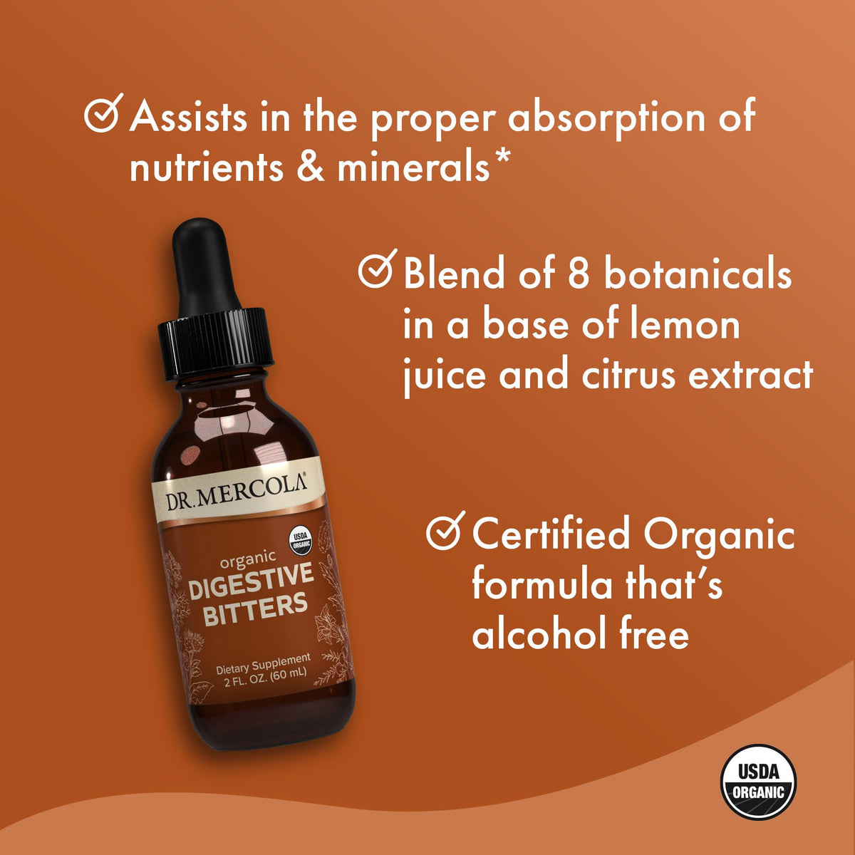 Dr. Mercola Organic Digestive Bitters Liquid Drops - 2 fl oz - image 4
