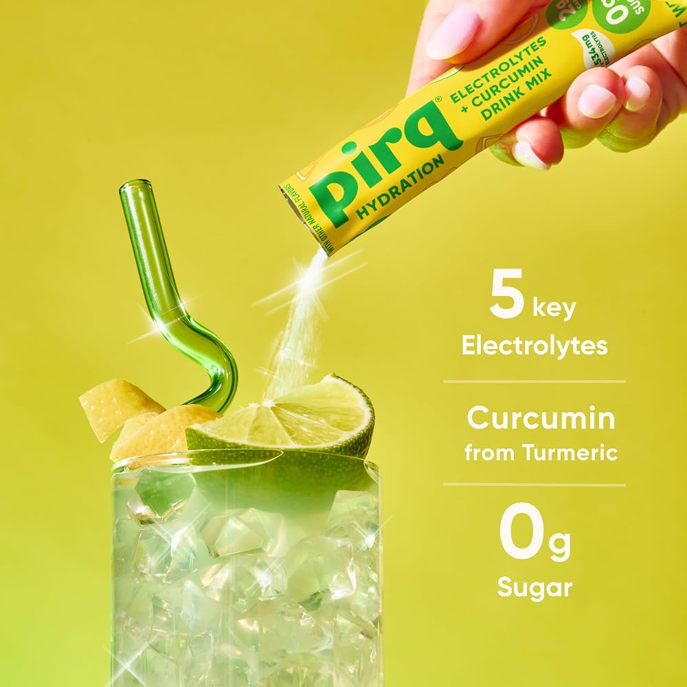 Pirq Hydration Lemon Lime Electrolyte Drink Mix Powder - 10 Sticks - image 3