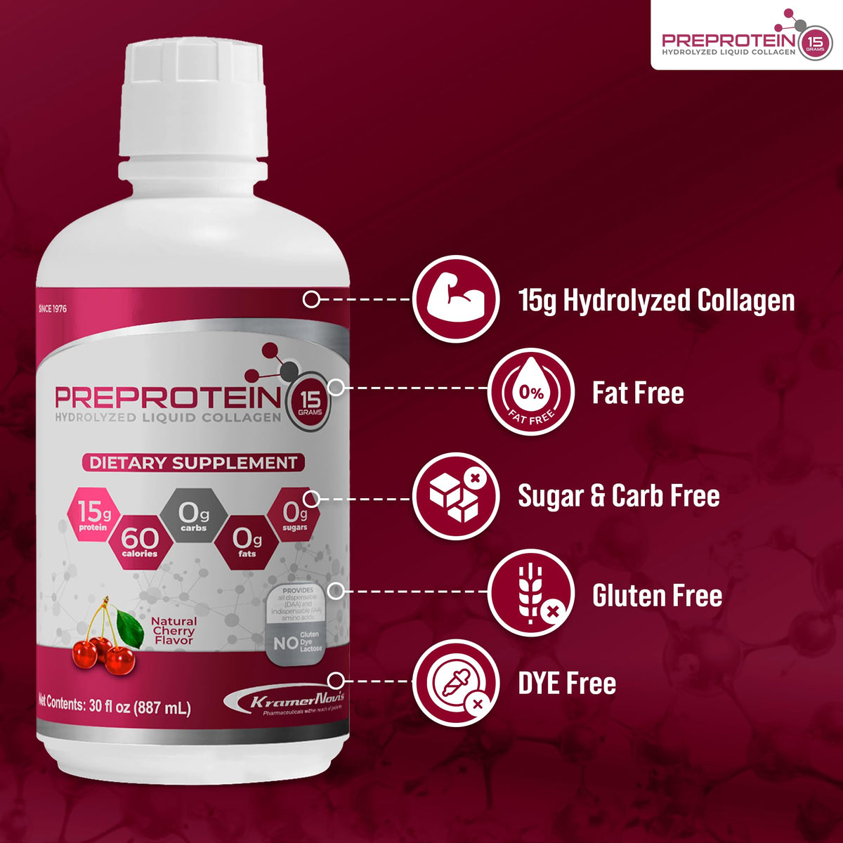 PreProtein 15 Liquid Hydrolyzed Collagen Peptides