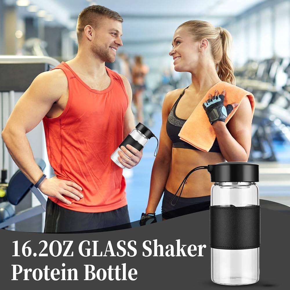 BNCWCQZ Small Glass Shaker Bottle