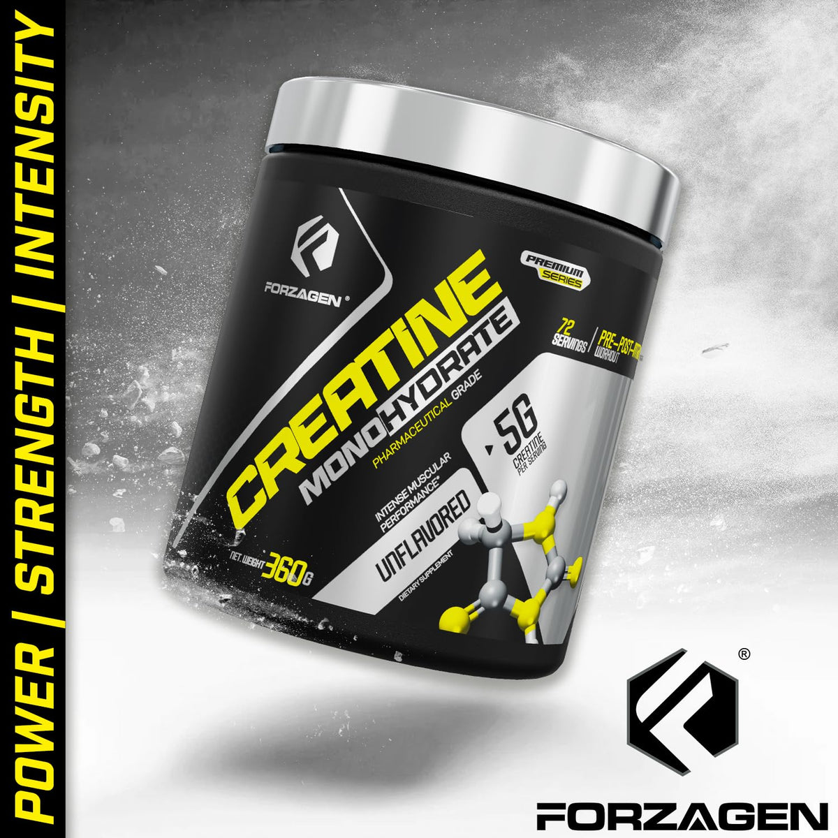 Forzagen Creatine Monohydrate Powder Unflavored - 72 Servings - image 7