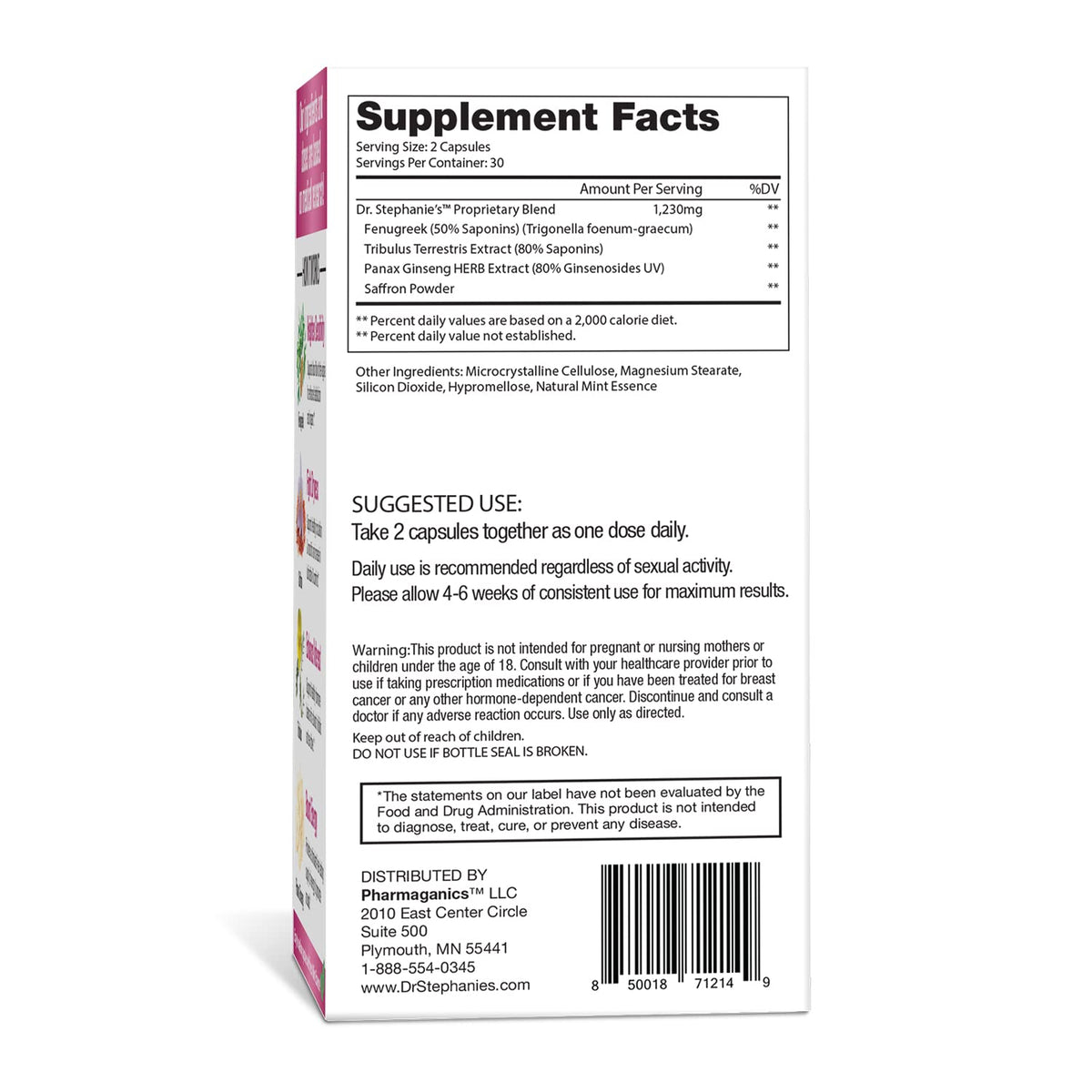 Pharmaganics Dr. Stephanie's Her Romance Herbal Capsules - 60 Count - image 4