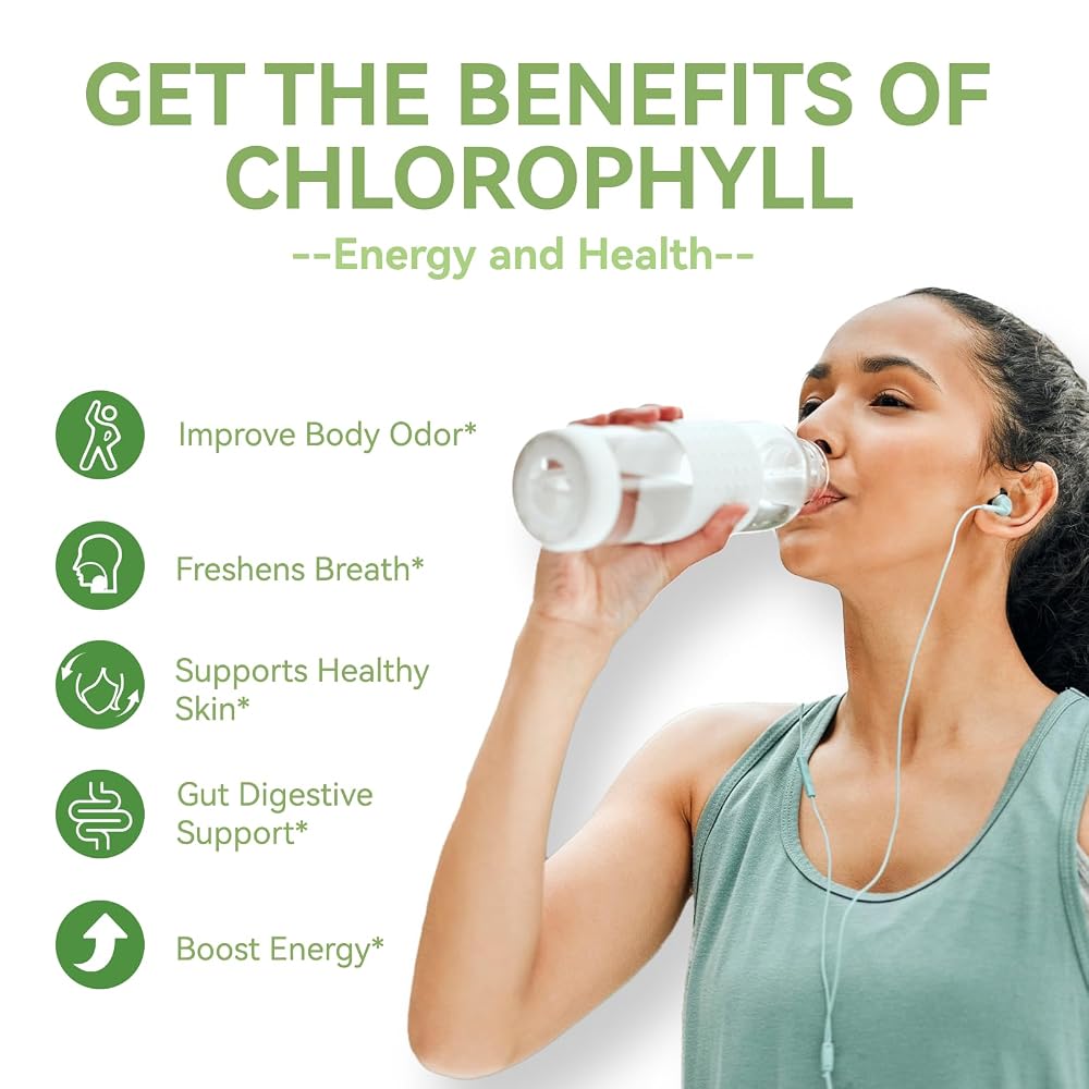 EAZGOO Chlorophyll Gummies for Body Odor - 60 Count - image 2