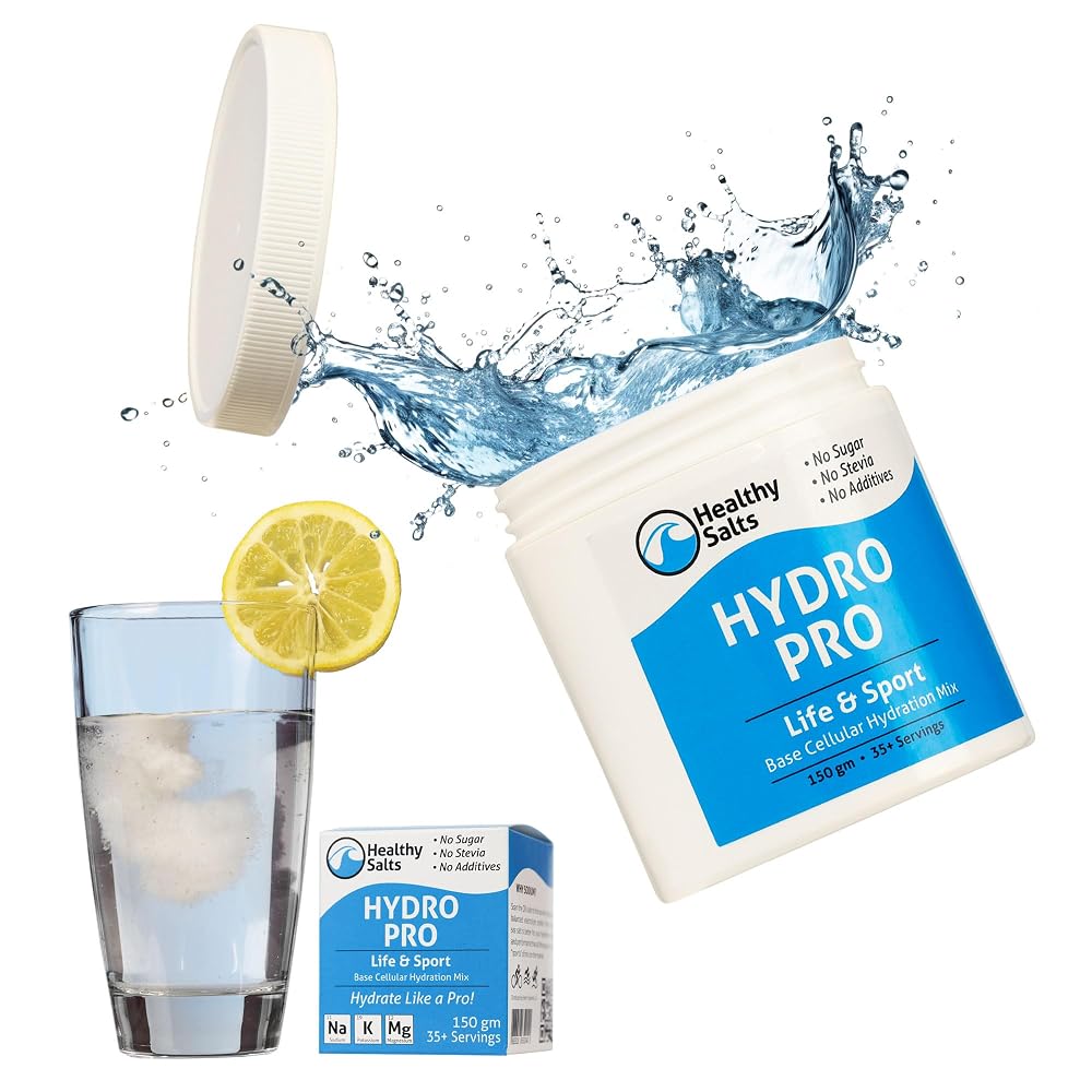 Healthy Salts HYDROPRO Electrolytes Powder Sugar Free - 35 Servings