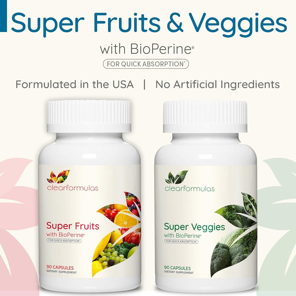 Clear Formulas Daily Fruit and Veggies Supplement - 90 Capsules - image 3