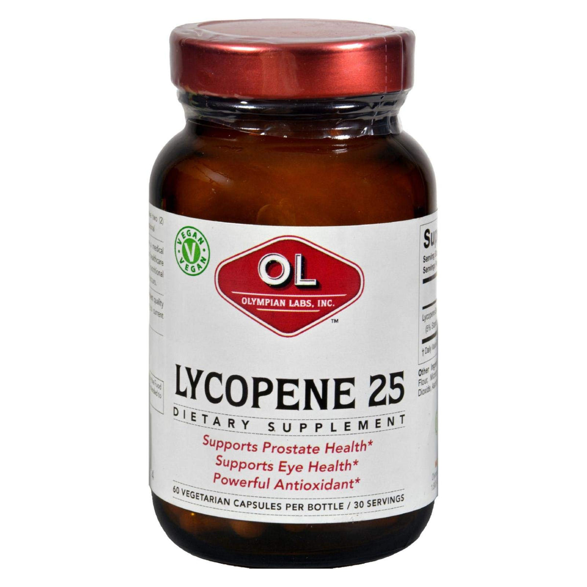 Olympian Labs Lycopene 25mg Antioxidant - 60 Vegetarian Capsules